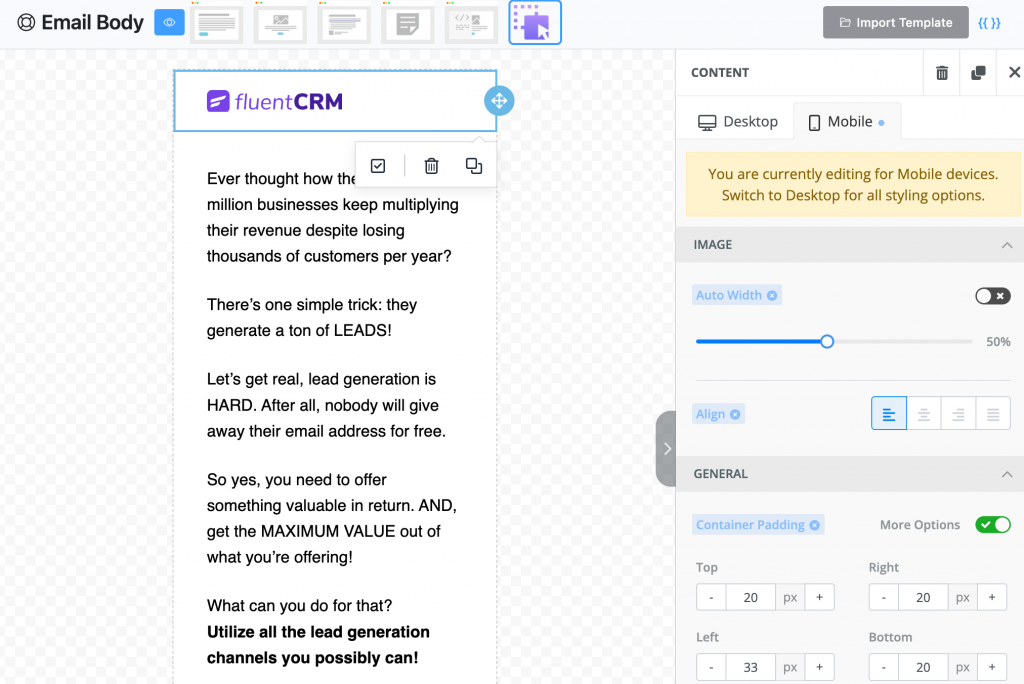email mobile optimization example